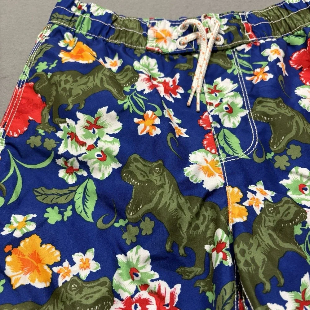 Gap Kids Boys Swim Trunks Dinosaur Floral Blue Size XL 12